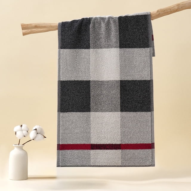 Toalla de Baño Grande de Algodón para Deportes | Gris 73 X 34 Cm | Toalla Gruesa para Hombres y Mujeres | Suave y Absorbente | 1 Unidad
