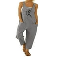 thumbnail image 4 of Jumpsuits For Women Sleeveless Backless Spaghetti Strap Wide Leg Pants, 4 of 7