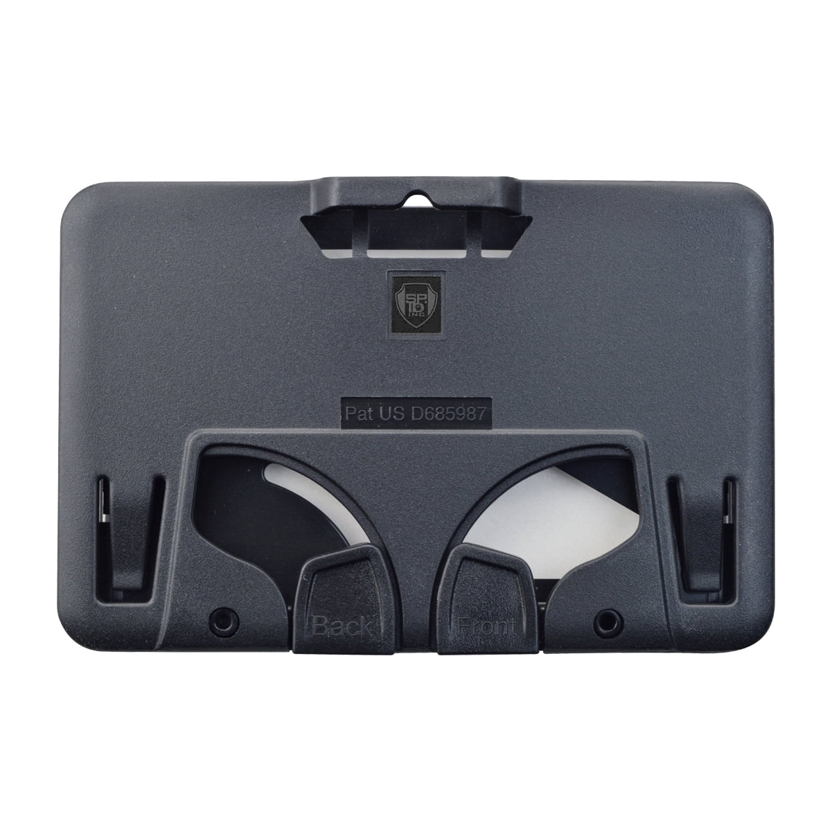 20 Pack - Heavy Duty Badge Holder for 3 Cards Horizontal - ID Cover Holds Three Badges Rigid Polycarbonate Multiple Card Case for 2 to 3 I’d - Top Load I.D. Case for Work by Specialist ID (Black)