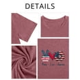 thumbnail image 7 of XCHQRTI 4th of July Daisy Women Plus Size Tshirts Graphic USA Casual Tees, 7 of 7