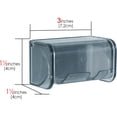 thumbnail image 3 of Wall Mounted Toothbrush Holder 2 Brush Slots No Space Saving Design, 3 of 7