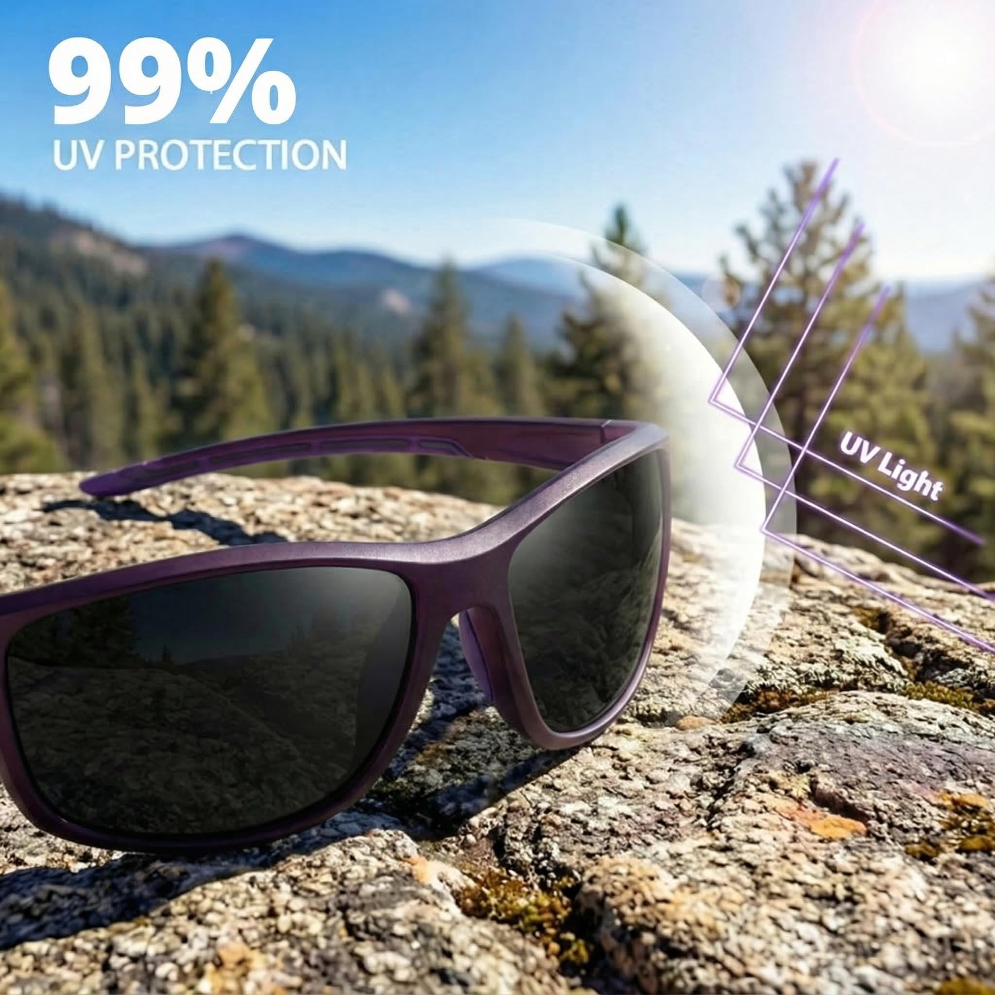 Myiaur Photochromic Sunglasses for Women Men, Polarized Sports Sun Glasses for Running Cycling Outdoor UV400 Protection