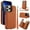 Brown, variant on Wallet Case for Apple iPhone 12 Pro Max, with Crossbody Shoulder Strap & Hand Wrist Cards Holder Zipper Pocket Stand Feature Full Protective Shockpoof Phone Case for iPhone 12 Pro Max, Rosegold
