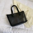 thumbnail image 4 of Bolsa de hombro de playa para mujer 2023 Bolsa de compras transparente Bolsa de axila (negro) Tmvgtek Para Estrenar, 4 of 9