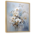 thumbnail image 2 of Designart "Orchids In Minimalistic Style" Orchids Floater Framed Wall Art Living Room, 2 of 5