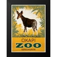 thumbnail image 2 of Lippert, Aage 11x14 Black Modern Framed Museum Art Print Titled - KÃ¸benhavn Zoo/Okapi, 2 of 5
