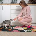 thumbnail image 3 of Pioneer Flower Floral Print Pattern Kitchen Rugs Sets Of 2,Anti Fatigue Kitchen Mat Rugs Non Slip Washable,Decorative Kitchen Floor Mats for Kitchen,Sink,Laundry,17"x30"+17"x47", 3 of 7