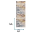 thumbnail image 5 of Livabliss Area Rugs for Living Room, 3x7 Ankara Modern Dark Blue Runner Rug, Bedroom Dining Room Home Decor Stain Resistant Carpet (2'7" x 7'3" Runner), 5 of 8