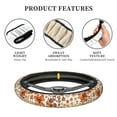 thumbnail image 7 of Cauagu Wildflowers Vintage Print Car Steering Wheel Cover - Universal Car Accessory for Diverse Cars for Steering Wheel with a Diameter of 14.5"-15", 7 of 7
