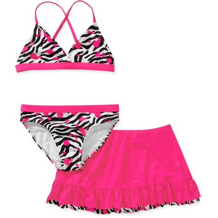 Op Girls Zebra Splatter 3 Piece Swim Set