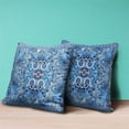 thumbnail image 3 of Amrita Sen Designs CAPL1006BrCDS-ZP-18x18 18 x 18 in. Floral Paisley Broadcloth Indoor & Outdoor Zippered Pillow - Blue, Red & White, 3 of 5