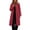 Wine, variant on TGSLY Long Trench Coat for Women Lightweight Collared Single Breasted Button Outerwear Loose Casual Solid Color Long Sleeve Jacket with Pockets L