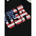 thumbnail image 4 of Toddler Baby Boy 4th of July Outfit American Flag Vest Tank Top Sleeveless T-Shirt and Shorts Set Fourth of July Clothes, 4 of 7