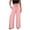 Pink, variant on Womens Straight Leg Pants Spring Summer elastic waist tapered leg linen blend athletic wear breathable for summer outing Pink XXL
