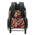 thumbnail image 2 of Susaid Leaf And Fruit Print Clear Backpack See Through Transparent Plastic Clear Bookbags for School, College, Stadium,Work, 2 of 7