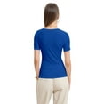 thumbnail image 2 of Women's Casual Short Sleeve Scoop Neck Summer Tops Ribbed Knit Slim Fit Tee Shirts, 2 of 4