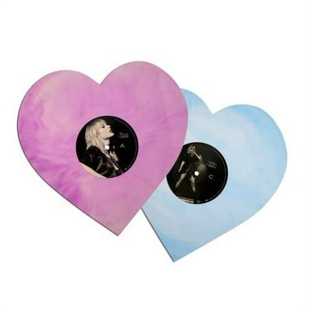 Taylor Swift Lover Live From Paris Limited Edition Pink & Blue Colored Heart Shaped Vinyl 2EP