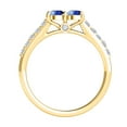 thumbnail image 3 of Mauli Jewels Rings for Women 1.10 Carat Two Stone Diamond And Sapphire Ring Prong-Setting 14k Yellow Gold, 3 of 6