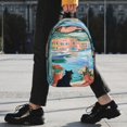 thumbnail image 2 of Lukts Coastal Cat By The Window Pattern 15 Inch Student Backpack, Waterproof Laptop Backpack with Adjustable Shoulder Straps, Lightweight Travel, Campus Backpack, Unisex, 2 of 6