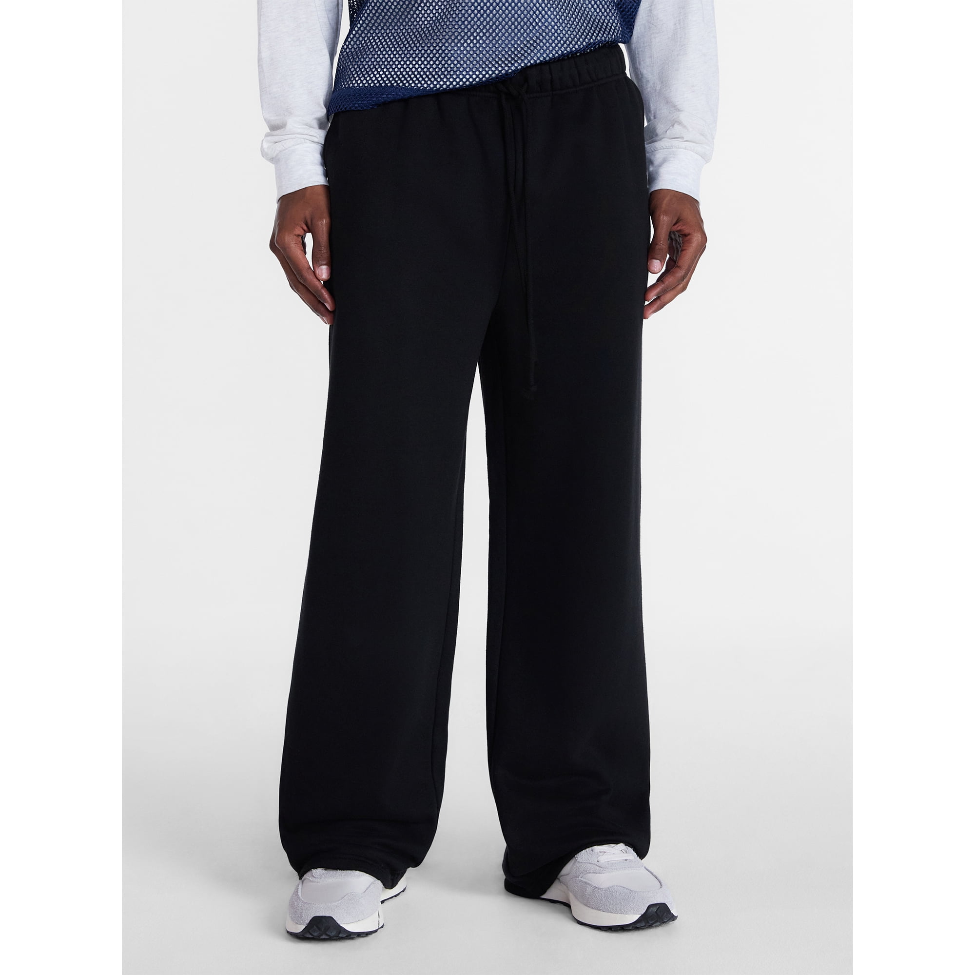 No Boundaries Fleece Open Hem Sweatpants, Men's XS-5XB