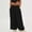 Black, variant on Women's High Waisted Belted Cropped Pants with Buckle Wide Leg Loose Fit Breathable Trousers with Pockets for Summer Beach Shopping, Light Blue L