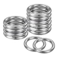thumbnail image 1 of Uxcell 12-Pack Anillas para Atrapasueños, 3/4 Pulgada de Acero Inoxidable, Aros Redondos de Macramé para DIY de Corona de Boda Plata 0.12 Pulgadas, 1 of 1