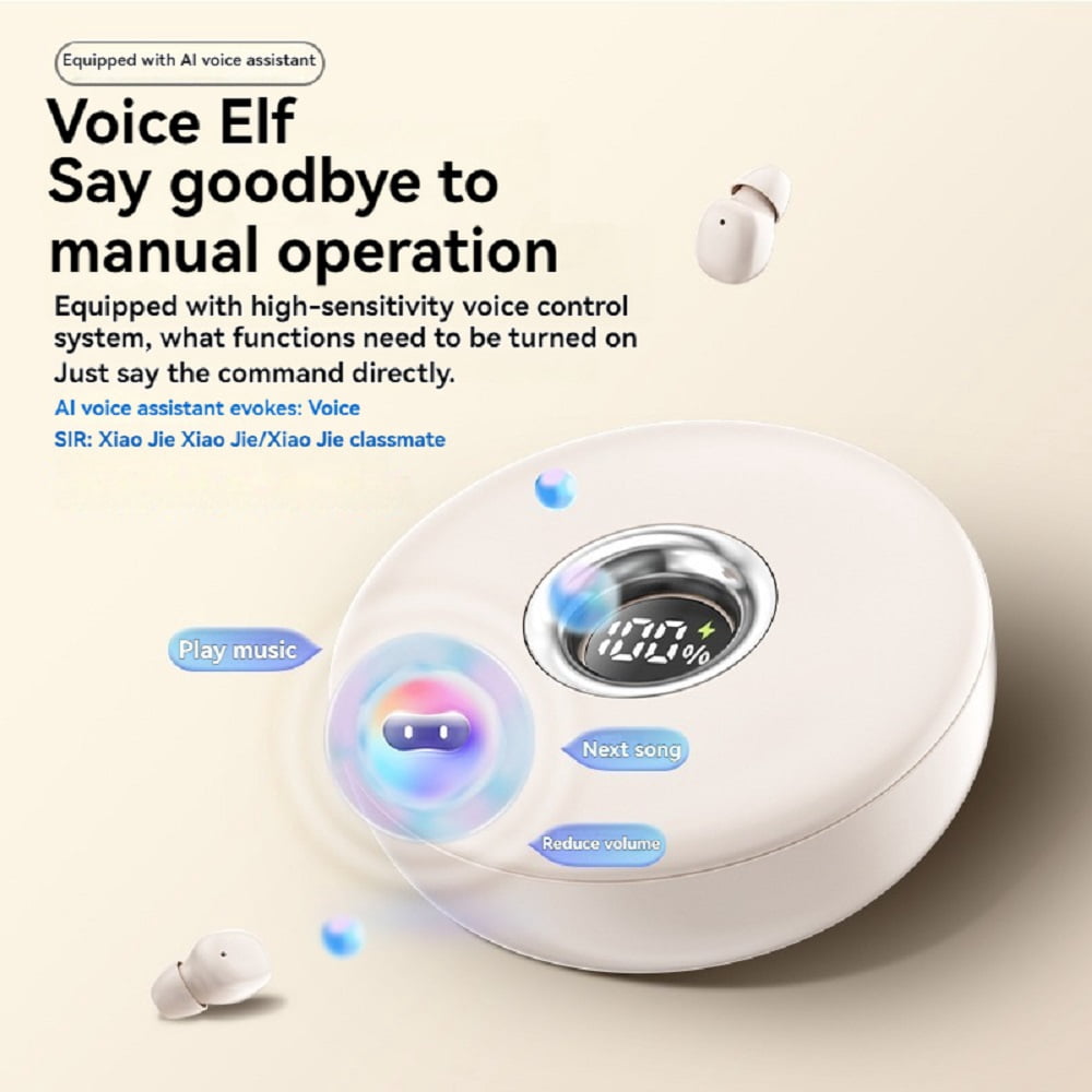 AI Smart Mini Invisible Sleep Wireless Bluetooth Headphones,Wireless Earbuds,Sleep Earbuds Side Sleepers, Invisible Headphones, Bluetooth Headset, Perfect for Side Work Study Hiking and More