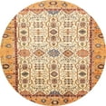 thumbnail image 1 of Ahgly Company Indoor Round Abstract Chocolate Brown Abstract Area Rugs, 3' Round, 1 of 6