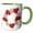 Green/White, variant on 3drose, Peppermint Poinsettia Wreath, 11oz Two-tone Red Mug