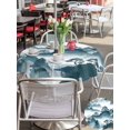 thumbnail image 6 of Outdoor Tablecloth with Umbrella Hole Zipper Teal Mountain Forest Round Tablecloth 60" Waterproof Outside Table Cloth Retro Garden Nature Landscape Patio Table Cover Tablecloths for Picnic Party, 6 of 8