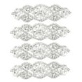 thumbnail image 1 of Shisuyan 4 Pcs Appliqué Strass Patch Thermocollant pour Robe de Mariée Ceinture, 1 of 8