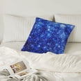 thumbnail image 6 of LNWH Decorative Pillow Covers, Blue Meteor Square Sofa Decorative Knit Pillow Case, 22"x22", 6 of 8