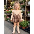 thumbnail image 6 of RUINIXCW Newborn Baby Girl Fall Winter Outfit Ribbed Plaid Romper Dress Infant Baby Girl Clothes Ruffles Long Sleeve Bodysuit Jumpsuit Headband Socks Set, 6 of 7