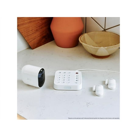 Arlo - Home Security System with Wired Keypad Sensor Hub and (2) 8-in-1 Sensors - White