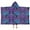 Purple and Blue, variant on Purple Boho Tribal Stripes and Hearts Pattern Hooded Bath Towel,50"x30" for Ages 3 To 12 Kids, Quick Dry Lightweight Soft Microfiber Hood Beach Towel Cover Up for Kids