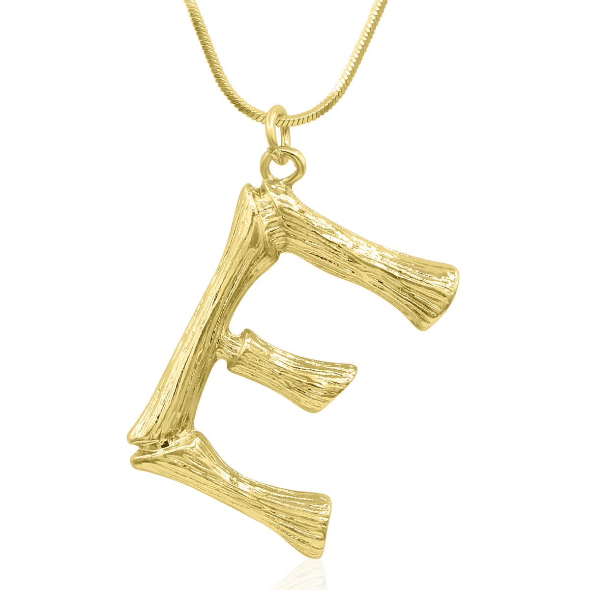 CHELINE White CZ Initial Z Necklace with 18 Inch Chain