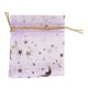 thumbnail image 1 of 100pcs Moon Star Organza Bags Lovely Exquisite Purple Organza Bags Organza Drawstring Bags for Soap Candy Lipstick, 1 of 4