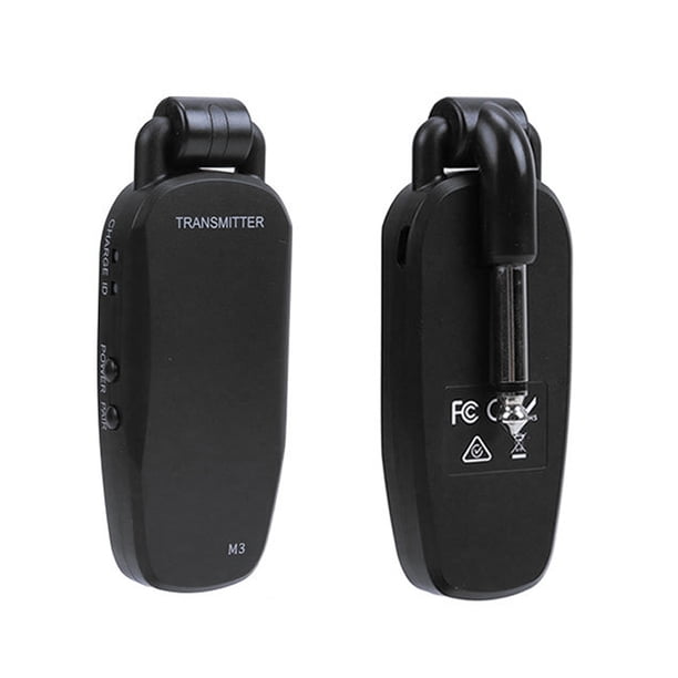 Recoger Sistema de receptor de transmisor de bajo de guitarra inalámbrico profesional Transmisor de audio portátil recargable para bajo de guitarra eléctrica Tomshoo Recoger