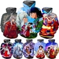 thumbnail image 2 of Moda casual Para Hombre inuyasha Impresión 3d cool funny hoodie top Estilo Fino, 2 of 4