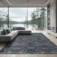 thumbnail image 2 of ODIKA 8'x10' Washable Area Rug Underwater Tropical Coral Reef Animal Scene Sea Turtle Ocean Playful Expressive for Living Room, Under Sectional, Family , Durable, Non-Slip, 2 of 7