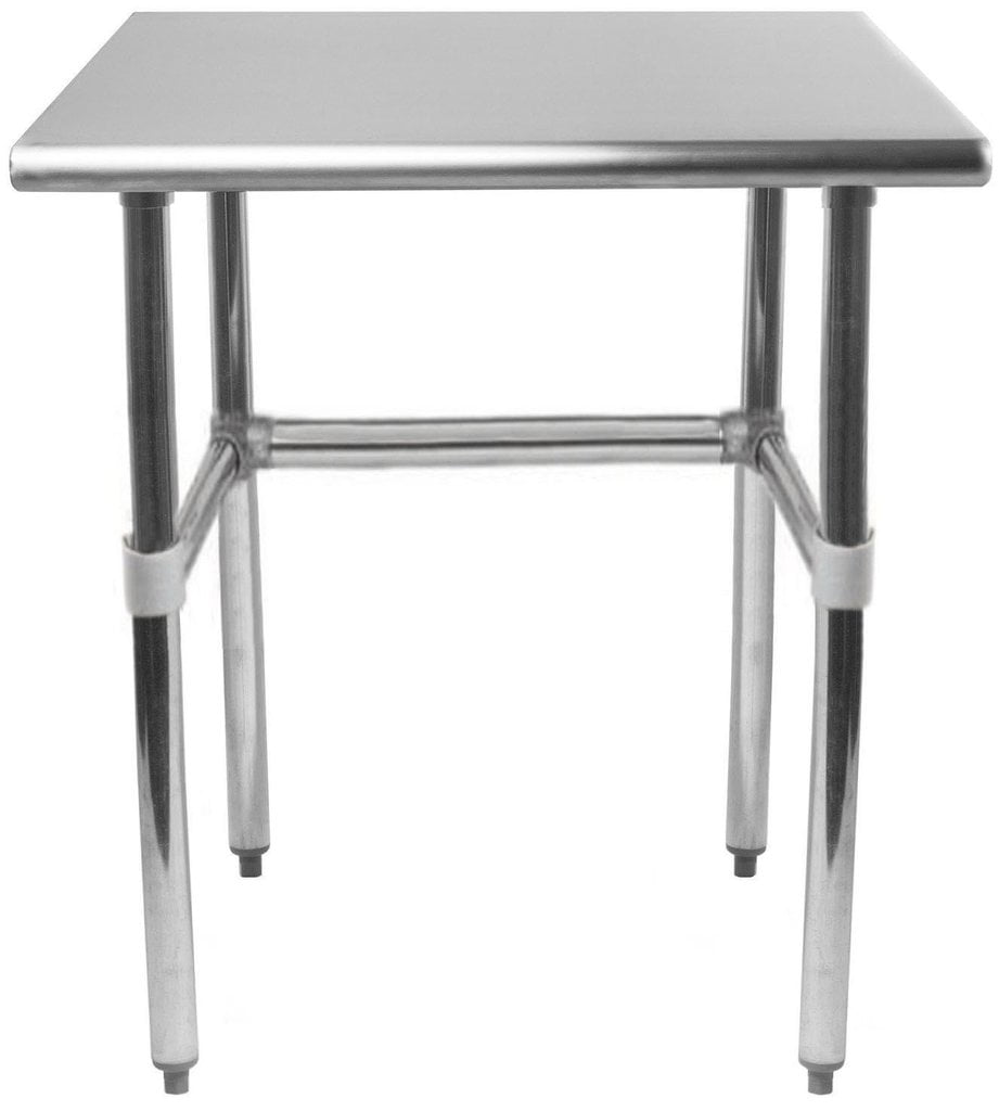 24" x 24" Stainless Steel Work Table with Open Base - Walmart.com