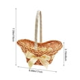 thumbnail image 3 of Wmkox8yii Handheld Plastic Woven Mini Basket,Boat-Shaped Easter Flower Basket with Bow for Party Favors Storage, 3 of 6