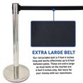 thumbnail image 3 of EasyGo Products Heavy Duty Crowd Control Barrier Stanchions – 36 Inches Tall – 8 Foot Retractable Belt – Quick Connect - Steel - Set of 2 - Chrome, 3 of 6