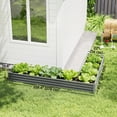 thumbnail image 3 of Outsunny L-Shaped Raised Garden Bed Galvanized Steel Planter Box Light Grey, 3 of 10