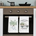 thumbnail image 3 of JOOCAR Kitchen Towels, Spring Greenery in a Round Vase Gray Truckload of Eucalyptus Leaves Farmer's Market 16x27.5 Inch Kitchen Towels for Kitchen Decor Housewarming Gift Towels Set of 2, 3 of 5