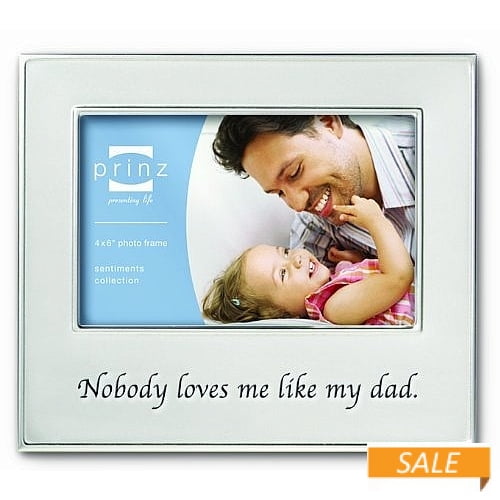 Celebrate DAD in fancy engraved brushed aluminum - 4x6