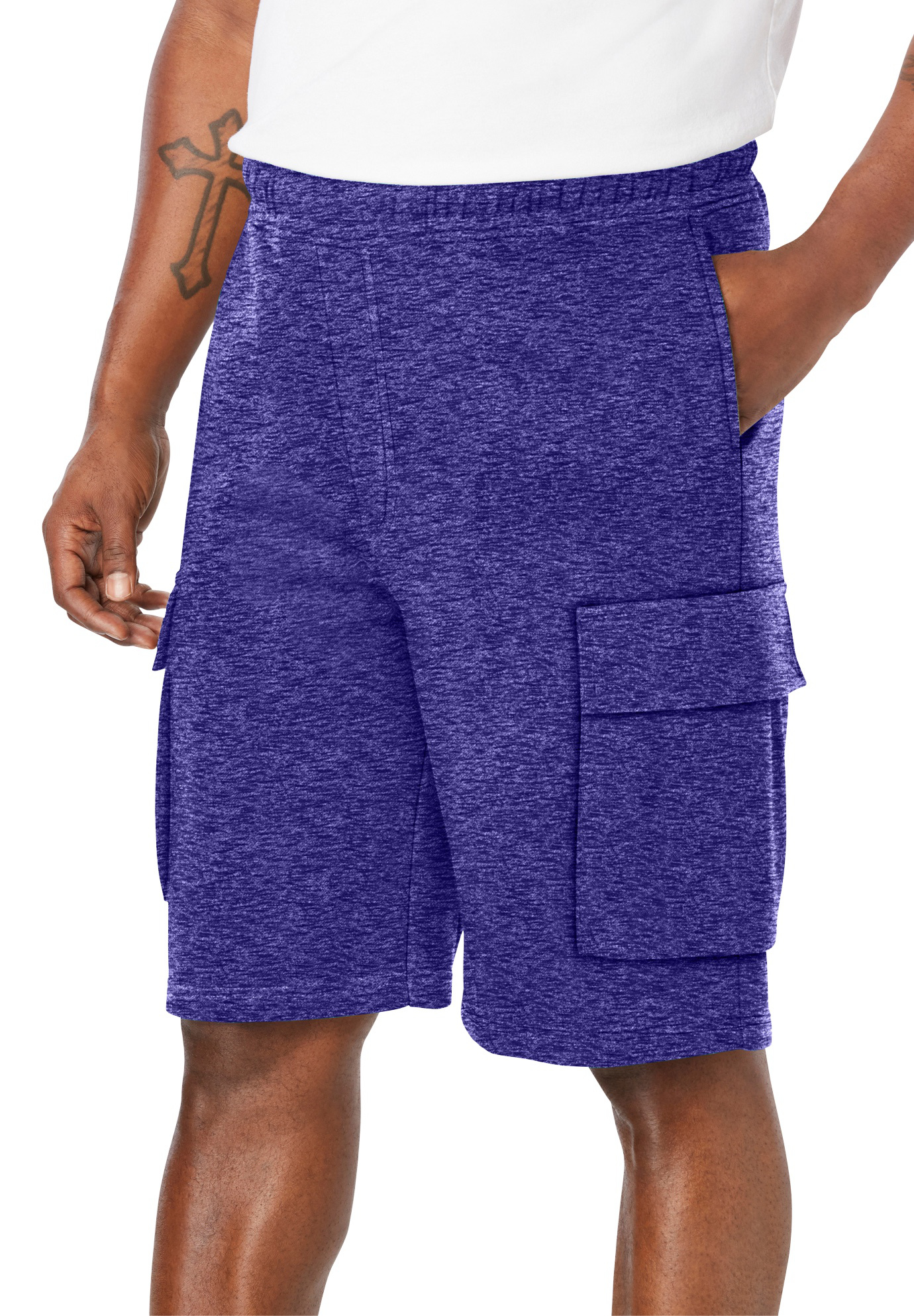 mens purple cargo shorts