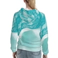 thumbnail image 7 of Salouo Teal Turquoise 1 Pattern Hoodie Sweatshirts for Women, Autumn Pullover Hoodie Workout Sweat Women's Long Sleeve Preppy Sweatshirts-Small, 7 of 7