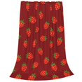 thumbnail image 2 of Balery Strawberry Manta de Felpa Suave y Acogedora – Cobija de Franela Aterciopelada para Cama, Lavable y Cálida para Sofá, Mascotas, Transpirable-40"x30", 2 of 7