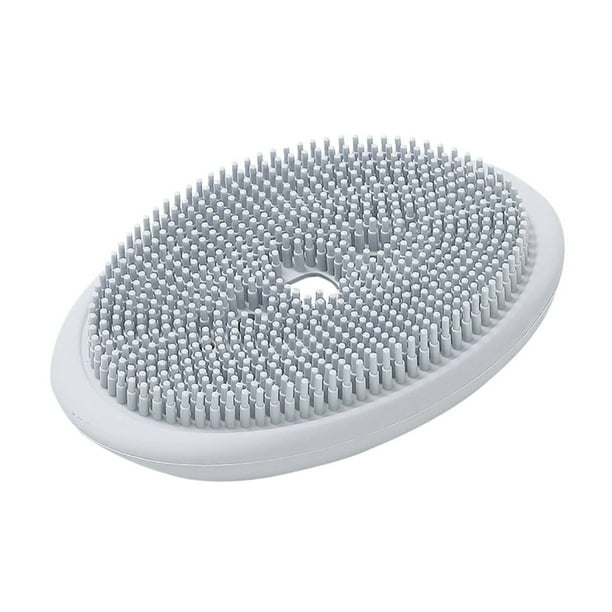 Escurridor de silicona multifunción para baño, soporte de esponja, caja para jabonera, placa de almacenamiento Flexible para inodoro, bandeja Almacenamiento y organización del hogar azul redondo Bewildely HA001680-03